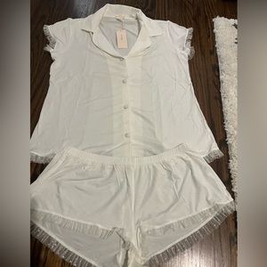White Eberjey Pajama Set